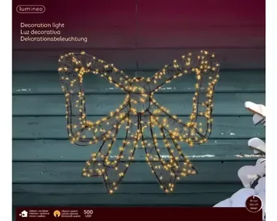 Lumineo microled strik 38x34cm-500l zwart/klassiek warm