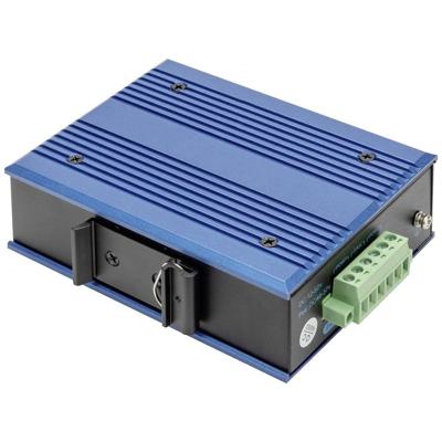 DIGITUS Netwerk Switch - 5-poorts Gigabit Ethernet - 4x RJ45 + 1x SFP-poort - Unmanaged - 10/100/1000 Mbps - DIN rail & wandmontage - IP40 - industriële serie - Blauw