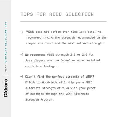 D&apos;Addario Woodwinds VTS0135G2 VENN Tenor Saxophone Reed G2 3.5 riet voor tenorsaxofoon