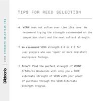 D&apos;Addario Woodwinds VTS0135G2 VENN Tenor Saxophone Reed G2 3.5 riet voor tenorsaxofoon - thumbnail