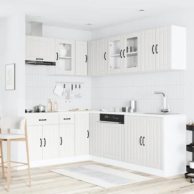 11-delige Keukenkastenset Lucca bewerkt hout zwart