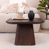 Eleonora Bijzettafel 'Aron' Mangohout, 60 x 60cm, kleur Bruin - thumbnail