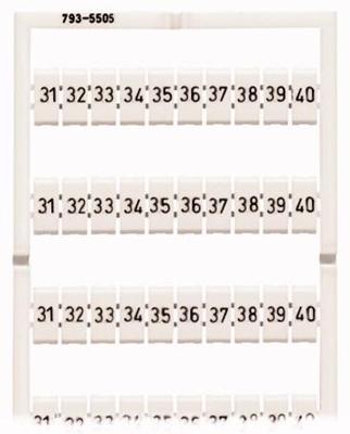 WAGO 793-5505 Markeringskaarten Wit 1 stuk(s)