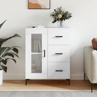 Dressoir 69,5x34x90 cm bewerkt hout wit - thumbnail