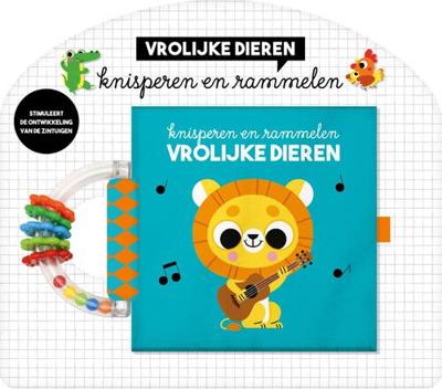 ImageBooks Knisperboek + rammelaar vrolijke dieren