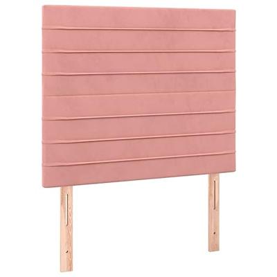 Boxspring met matras fluweel roze 90x190 cm