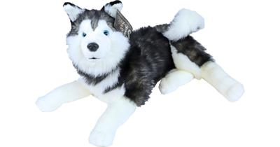 Boony Natural Decoration pluche husky 53 cm liggend Boony-Natural-Decoration Gebr. de Boon - Gebr de boon