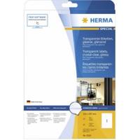 Etiket HERMA 8020 210x297mm transparant 25 etiketten - thumbnail