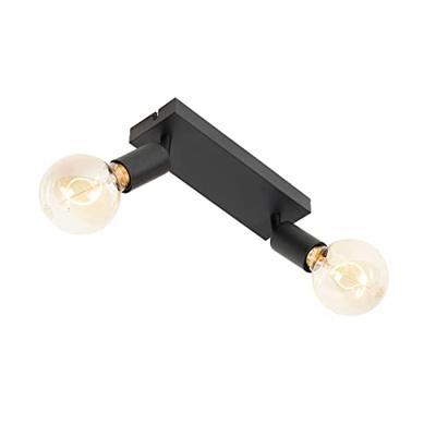 QAZQA Moderne spot zwart rechthoekig 2-lichts - Facil