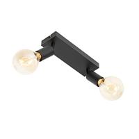 QAZQA Moderne spot zwart rechthoekig 2-lichts - Facil - thumbnail