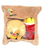 Yummis Together Plush Figures 2 Pack Burger & Fries in Take Away Bag 21 cm - thumbnail