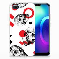 Silicone Back Case Huawei Honor 10 Skull Red - thumbnail
