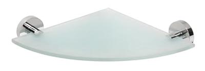 Glazen Hoek Planchet Sapho X-Round 25.5x5.5 cm Chroom
