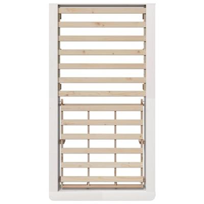 Bedframe met opslag Wit 210 x 118 x 30 cm Massief grenenhout
