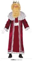 Drie Koningen Kostuum Balthasar Rood Volwassenen - thumbnail