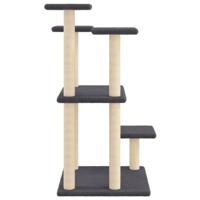 VidaXL Krabpalen met platforms 98,5 cm donkergrijs - thumbnail