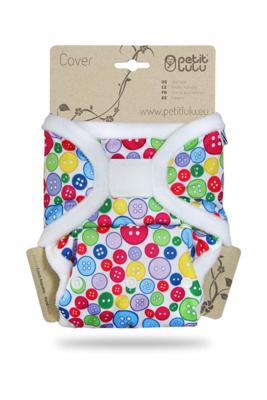 Petit Lulu Prefold Cover Sewing Buttons - OneSize (4-15 kilo) - Klittenband
