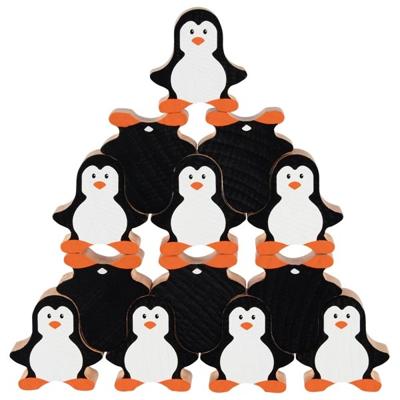 Goki houten stapelspel pinguin