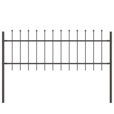 Tuinhek 6 pcs Grijs 10,2 x 0,6 m Poedercoating staal