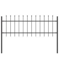 Tuinhek 6 pcs Grijs 10,2 x 0,6 m Poedercoating staal - thumbnail