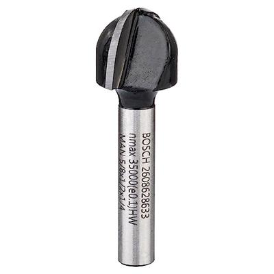 Bosch Accessories 2608628633 Halfrondprofielfrees Wolfraamcarbide Ronde boog Lengte 45 mm Afmeting, Ø 15.9 mm Werklengte 12.30 mm Schachtdiameter 6.35 mm 1