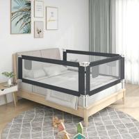VidaXL Bedhekje peuter 150x25 cm stof donkergrijs - thumbnail