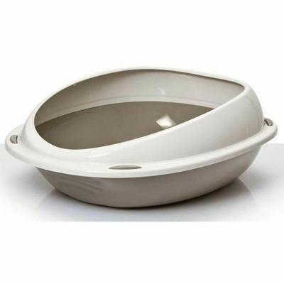 AIME Ovale kattenbak met verwijderbare rand - 57 x 40 x 19 cm - Voor katten