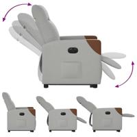 Sta-op-stoel elektrisch verstelbaar stof wolk grijs - thumbnail