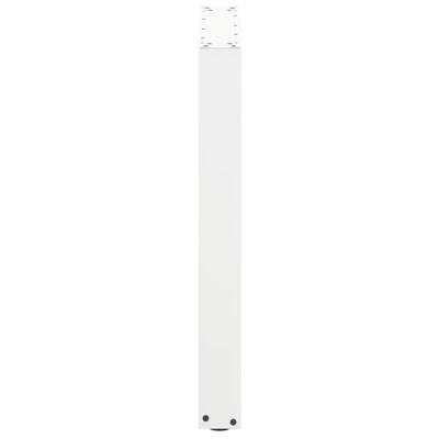 Eettafelpoten 2 st U-vormig 70x(72-73) cm staal wit