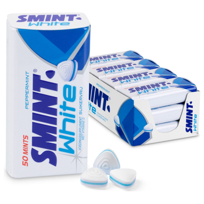 Smint white peppermint blikje (12x 35gr)