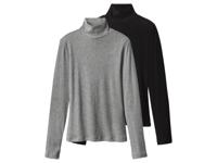esmara Set van 2 dames coltruien (Zwart/grijs, M (40/42)) - thumbnail