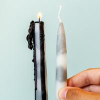 Druipkaars (set van 2) - Zwart - thumbnail