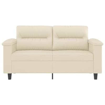 Tweezitsbank 120 cm kunstleer crmekleurig