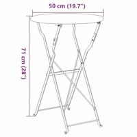 Bistrotafel Donkergroen Ø50x71 cm Poedercoating staal - thumbnail