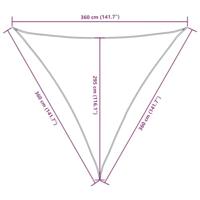 VidaXL Zonnescherm driehoekig 3,6x3,6x3,6 m oxford stof - thumbnail