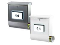 Burg Wächter 4400W Malaga 4400 W Brievenbus Plaatstaal Wit Sleutelslot - thumbnail