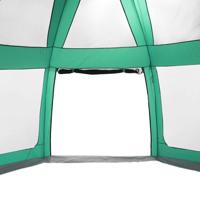 Zwembadtent uitneembare buiten- gaaswanden 510x510 cm zeegroen - thumbnail