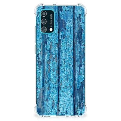Samsung Galaxy M02s | A02s Stevig Telefoonhoesje Wood Blue