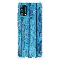 Samsung Galaxy M02s | A02s Stevig Telefoonhoesje Wood Blue - thumbnail