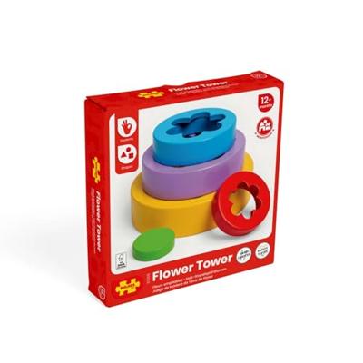 Bigjigs houten bloementoren, 5dlg.