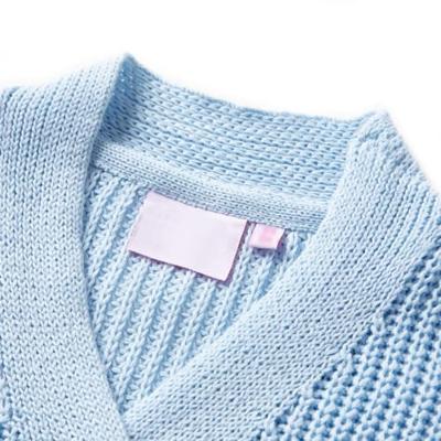 Kindervest gebreid 116 blauw Kindervest gebreid 116 blauw