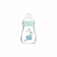 MAM Glazen Babyfles - 170ml - Blauw - Speen Flow 1 - thumbnail