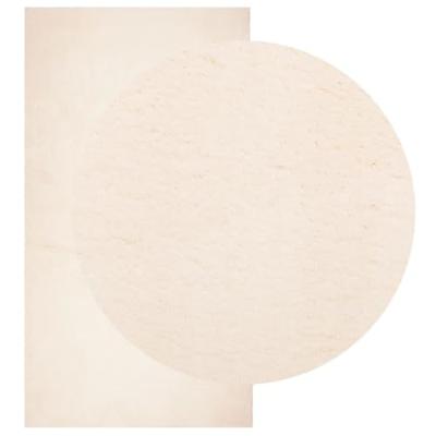 VidaXL Vloerkleed huarte laagpolig zacht wasbaar 80x150 cm beige