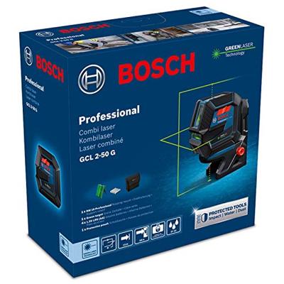 Bosch Professional GCL 2-50 G & Tripod Kruis- en puntlijnlaser Incl. statief, Incl. tas Reikwijdte (max.): 15 m
