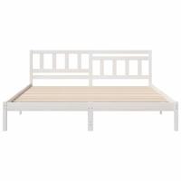 Bedframe met hoofdeinde Wit 180 x 200 cm Massief grenenhout - thumbnail