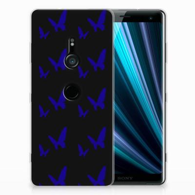 Sony Xperia XZ3 TPU bumper Vlinder Patroon Sony Xperia XZ3 TPU bumper Vlinder Patroon