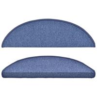 VidaXL Trapmatten 15 st 56x17x3 cm blauw halfrond - thumbnail