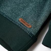 Kindertrui met capuchon winner-print 92 donkergroen - thumbnail