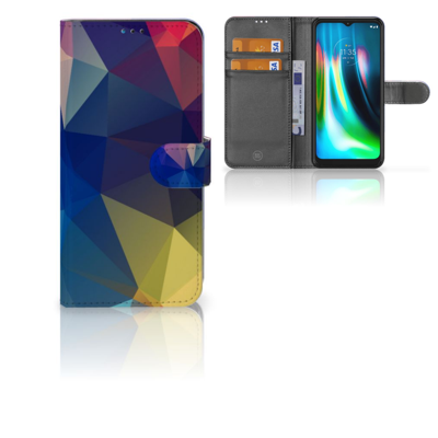 Motorola Moto G9 Play | E7 Plus | Book Case | Polygon Dark Motorola Moto G9 Play | E7 Plus | Book Case | Polygon Dark