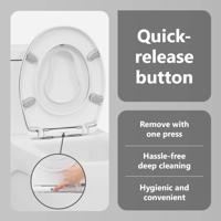 VidaXL Toiletzitting wit 47 x 37 x 4 cm duroplast - thumbnail